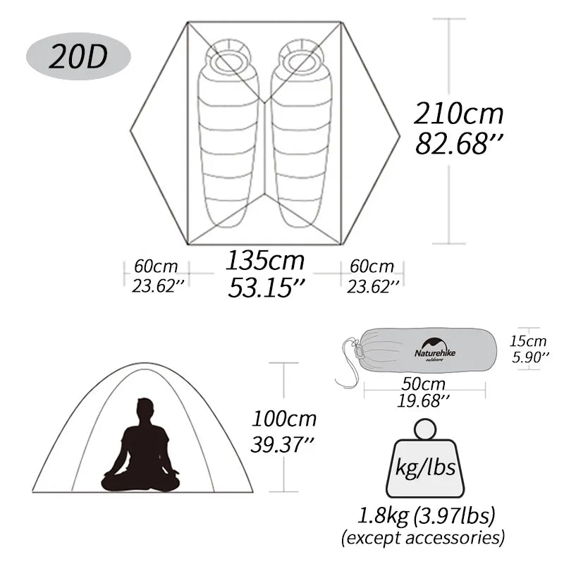 2 Person Ultralight Mongar Tent