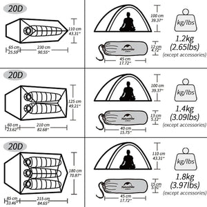 Ultralight 20D Camping Tent